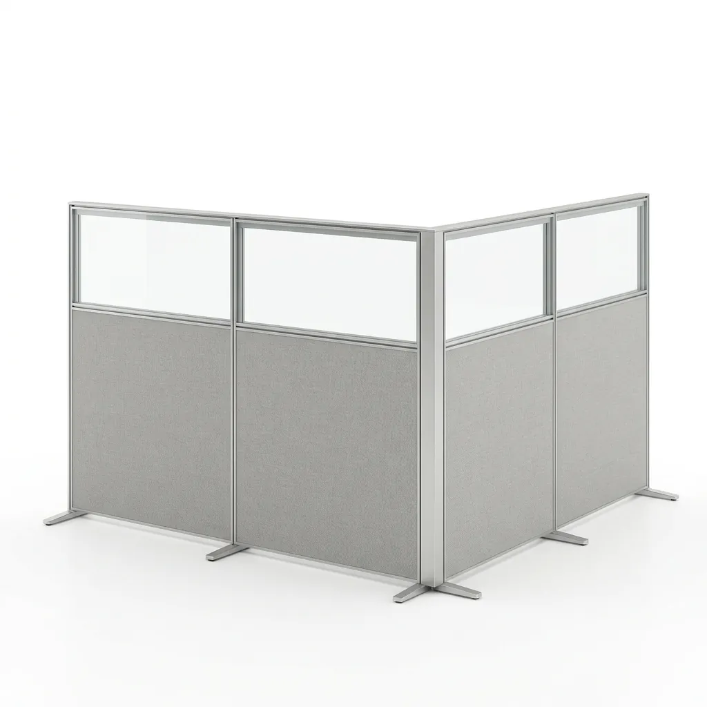 División Modular con Vidrio Superior